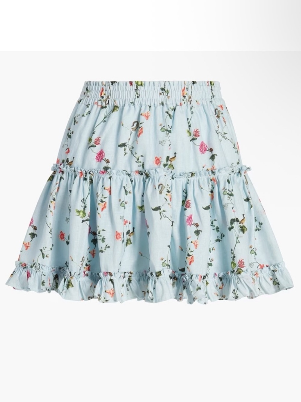 Hill House The Paz Skirt Blue Floral Size XL